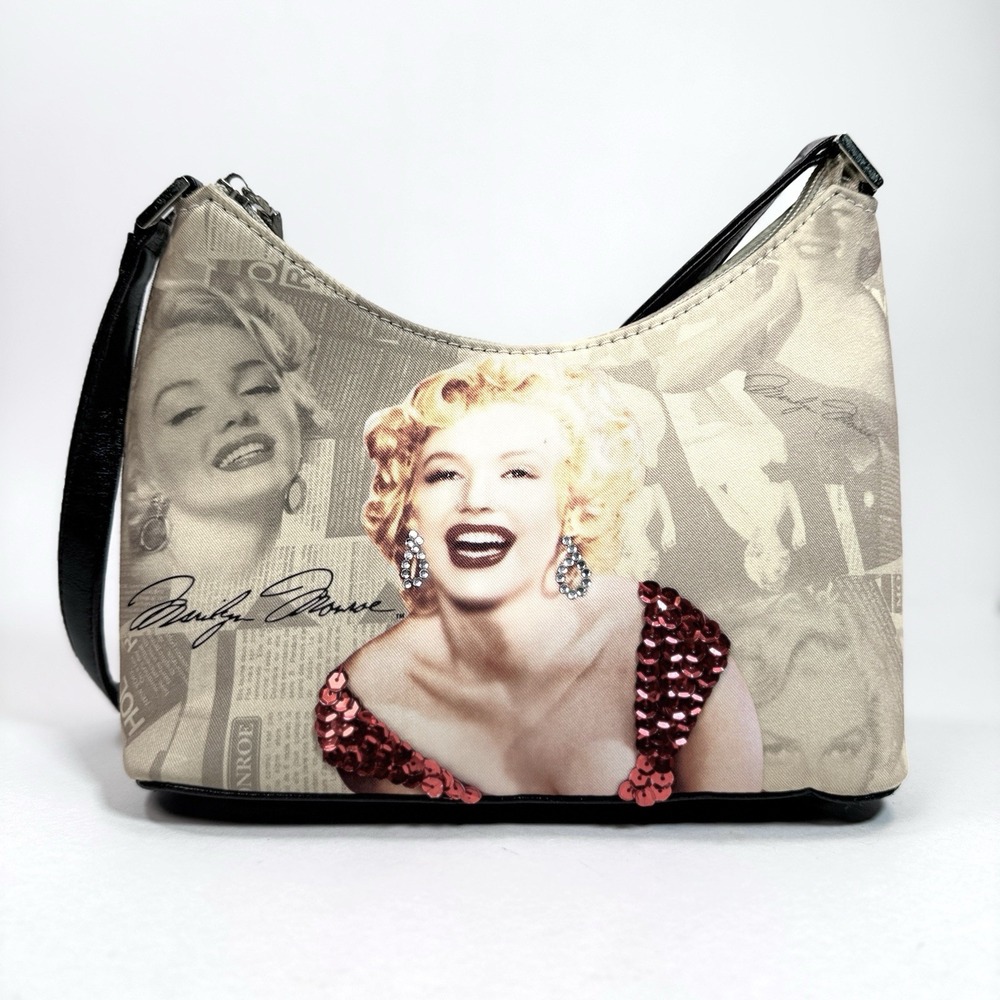 Marilyn Monroe Purse Y2K Shoulder Bag Rhinestone Sequin Hollywood Vintage 2000s